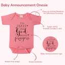I'm Proof That God Answers Prayers Baby Onesie,Soft 0-3 Months Infant Bodysuit for Pregnancy Reveal or Baptism