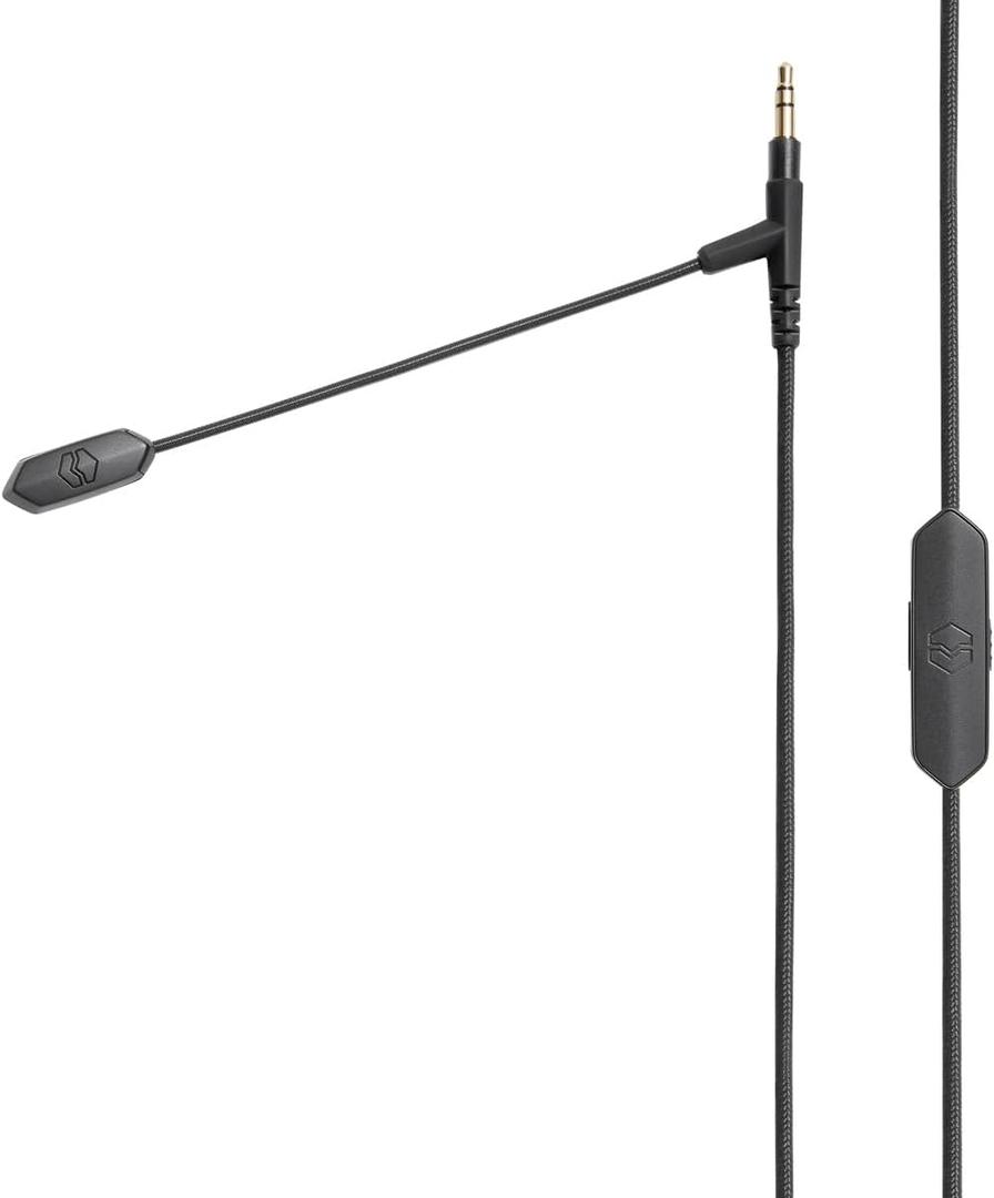 V-MODA BoomPro X Microphone | for Gaming & Communication | Wired - 3.5 mm Jack | Flexible Boom | Clip-on Controller with Mute Button & Volume Wheel | Black