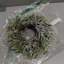 Snow Flocked Christmas Wreath Decorations, 26" Snowy Norfolk Pine Wreath, Realistic Christmas Door White Cedar Wreaths for Indoor Outdoor Holiday Decor, Artificial Real Touch Green Wreath Greenery