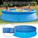 Round Pool Cover, 2025 Solar Covers for Above Ground Pools, Dust Pool Cover Protector with Drawstring for Round Inflatable Swimming Pools, Hot Tub Dustproof Cover (10FT)