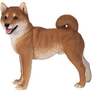 Pacific Giftware Realistic Shiba Inu Dog Figurine Decorative Brown Japanese Dog Breed Statue, Highly Detailed Life-Like Pet Resin Sculpture, Hand-Painted Home and Garden Decor Accent 18" H