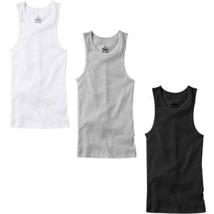 3-6 Pack Men's 100% Cotton Wife Beater A-Shirts Undershirt Plain Ribbed Tank Top (Medium, 3-pack Mixed)