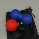 AllPlay ALLPLAY Massage Balls Set, Spiky, Lacrosse Ball, Peanut Muscle Roller Massager Self Myofascial Trigger Point Red Blue Black