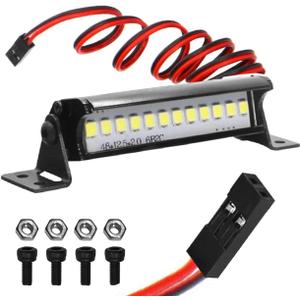 ShareGoo RC 12 LED Light Bar Roof Lamp Spotlight Dome Light Compatible with Traxxas TRX-4 SCX10 KM2 CC01 RC4WD D90 90046 90047 RC Crawlers,50mm/1.97"