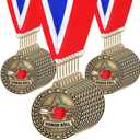Tondiamo 24/48 Pcs Award Medals Bulk Gold Medals Bulk with Neck Ribbons 2 Inch Metal Award Trophies for Sports Party Team Tournaments Match Participation Winner Prizes Gift