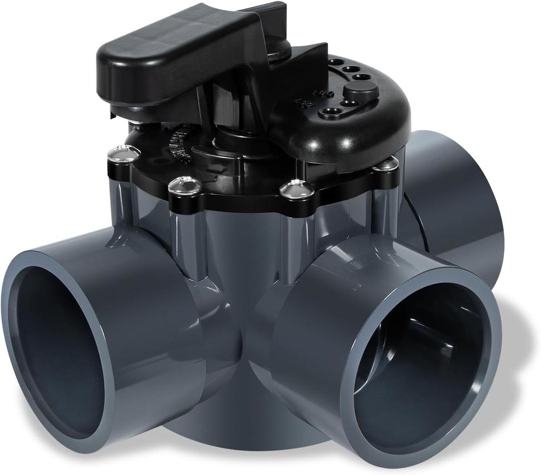 2 Inch 3 Way Diverter Valve Suitable for Ground Pool and Spa System Replace Part for 263028 3 Port Valve