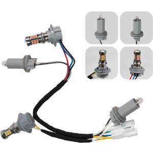 92450-3Q000 Tail Lamp Holder and Wiring - OE Replacement, Compatible with Hyundai Sonata 2011-2014, Includes 2 LED Bulbs & 2 Halogen Bulbs