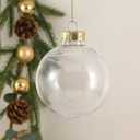 12 pcs 2.36Inch Clear Plastic Refillable Decor Balls,60mm DIY Clear Plastic Ornaments Christmas Tree Hanging Balls Christmas for DIY Craft Projects,Wedding,Party, Home DecorationGold