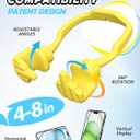 2 x Valentines Day Gifts for Teens Girls Kids Women Adults Gifts: Lazy Cell Phone Holder for Desk Unique Gesture Phone Stand Gifts for Teenager Boys Men Funny Gag Gift Who Have Everything Easter Gifts (Yellow)