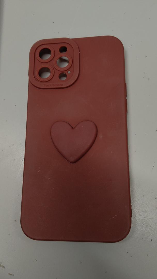 Designed for iPhone Case, Premium Matte Liquid Silicone Gel Rubber, Cute 3D Heart Pattern Anti-Scratch Military Grade Drop Protection Shockproof Soft Cover Phone Case (iPhone 16 Pro Max, Red)