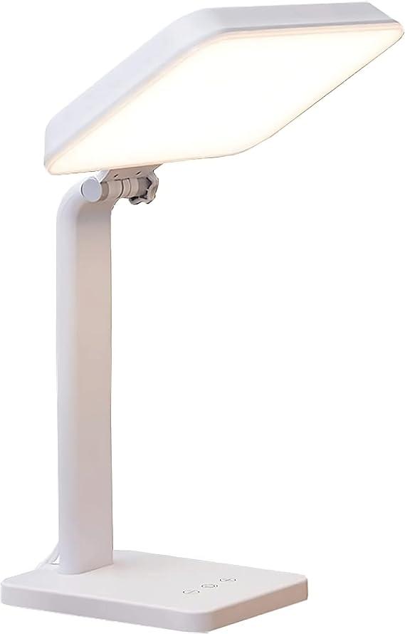 Theralite Aura Bright 10000 Lux Therapy Lamp, Sun Lamp for Light Box Therapy to Fight Low Energy with Adjustable Brightness 4 Light Settings for Sunlight Deprivation for Home and Office Use, White