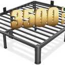 FUIOBYVV 10 Inch Full Bed Frame with Round Corner Edge Legs 3500 lbs Metal Heavy Duty Steel Slats Support No Box Spring Needed Platform Noise Free Easy Assembly