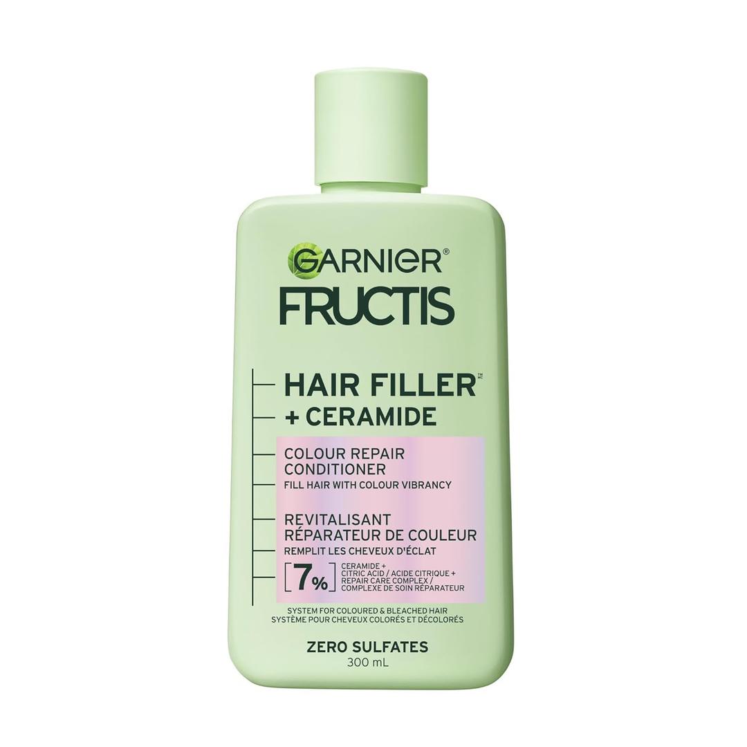 Garnier Fructis Hair Filler Color Repair Conditioner with Ceramide, Smoothing & Sulfate Free Conditioner for Colored, Bleached Hair, 10.1 Fl Oz, 1 Count