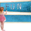 ESEHGS Sequins Sensory Wall Frame | Reversible Sequins Board for Kids | Sensory Sequins Fabric | Sensory Wall and Room Board(1-Pack)