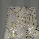 48 Inch Christmas Tree Skirt, White and Gold Faux Fur Xmas Tree Skirt, Thick Plush Velvet Tree Skirt for 4ft/ 6ft/ 7.5ft/ 9ft Christmas Trees, Large White Christmas Tree Skirt for Holiday Decoration