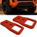 Red Stainless Steel Tow Hooks for Toyota Tacoma 2024-2026, 4Runner 2025-2026, Land Cruiser 250 2024-2025 | Heavy-Duty Exterior Towing Accessories for Off-Road & Daily Use