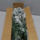 20Inch Pre-lit Artificial Small Mini Christmas Tree with Warm White Multi-Color LED Lights, Remote Control and Timer, Perfect for Xmas Tabletop Decorations, Home, Kitchen, Dining Table top Snow (1ft 8in)