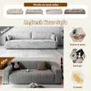 Stretch Sofa Cover for 2-3 Cushion Couch, Washable Couch Cover for Sofa & Loveseat, Non-Slip Sofa Slipcover for Furniture Protection, Soft Couch Covers for Sofa, Pet Friendly