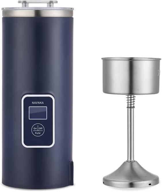 Portable Coffee Maker, 8oz Single Serve Coffee Maker, Electric Coffee Percolators, Tea Maker, Electric Kettle, Blue,110-120V