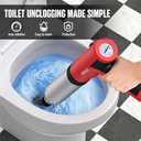 POPULO Electric Toilet Plunger Swift High Pressure Drain Unclogger Plungers for Bathroom, Floors, Shower Heavy Duty Versatile Home Toilet Clog Remover (Black)