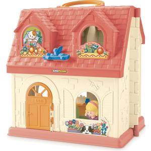 Fisher-Price Little People Toddler Toy Surprise & Sounds Home Musical Playhouse with Figures & Accessories for Pretend Play Kids Ages 1+ Years 