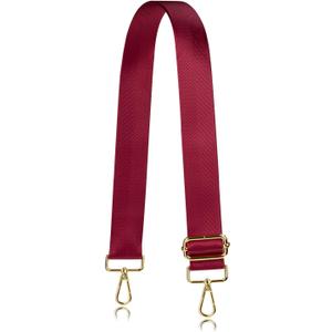 Allzedream Wide Purse Strap Replacement Crossbody Shoulder Bag Adjustable (Red)