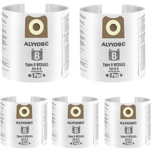 For Ridgid Shop Vac bags 6-9 Gallon, ALYYDBG 5 Pack Size B VF3503 Sturdy Double Layer Vac Filter Bags
