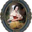 SIMON'S SHOP Oval Picture Frames 8x10 for Wall and Tabletop, Vintage 8x10 Picture Frame in Dark Navy Blue with Gold Accents, Victorian Photo Frames