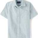 The Children's Place boys Short Sleeve Button Up Shirt (XS)