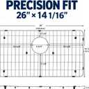 Kitchen Sink Grid and Sink Protectors, 26" Stainless Steel Sink Grids, 26" x 14 1/16"
