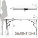 Plastic Folding Table, 5 FT Folding Table, Portable Tables for Dining Parties Card Picnic Camping