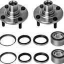 Front Wheel Hub and Bearing Assembly Left or Right Compatible Chevrolet Prizm Geo Prizm Toyota Corolla AUQDD 518507 x2 (Pair) [ 4 Lug Non-ABS Hub Repair Kit ]