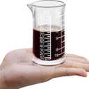 Ackers 4oz Etching Scale Glass Measuring Cup  Shot Glass with Ounce,Ml,Cups Markings for Kitchen & Bar