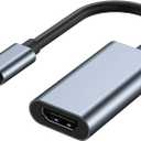 USB C to HDMI Adapter for Monitor, 4K HDMI to USB C Laptop Docking Stations for MacBook pro, USB Type C to HDMI Cable for iPad air, Thunderbolt 3 Video Dongle Converter for Chromebook XPS TV ect (1 Pack)