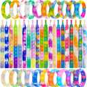 120 Pcs Pop Bracelet Bubble Fidget Sensory Toys for Party Favors, Pop Keychain Bulk for Classroom Prizes, Easter Egg Basket Stuffers Christmas Valentine Gifts for Kids Students