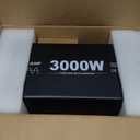 3000 Watts Pure Sine Wave Inverter 12V DC to 110V AC, 6000W Peak Power, 4 AC Outlets, USB & 30W Type-C, Adjustable Input for Lithium Battery, RV/Truck/Boat/Solar Backup with LCD Remote Controller