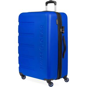 SwissGear 7366 Hardside Expandable Luggage with Spinner Wheels, Cobalt, Checked-Large 27-Inch