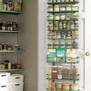 Moforoco Sage Green 9-Tier Over The Door Pantry Organizer, Pantry Organization and Storage, Black Hanging Basket Wall Spice Rack Seasoning Shelves