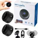 2026 New Magnetic Mini Security Camera 1080p Outdoor and Indoor Use Home Security Camera Night Vision Motion Detection (Black*2)