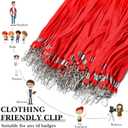 Epakh 200 Pcs Lanyards for ID Name Badge Holder Neck Lanyard Flat with Clips Neck Straps for Office School Nurse