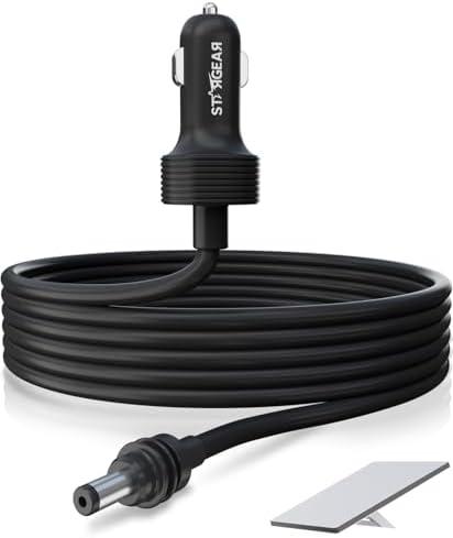 Stargear Starlink Mini Cable 12V Power Cable 3M/10FT, Starlink Mini Accessories 16AWG Cigarette Lighter to DC Cord, 12V-48V Car Charger Car Adapter