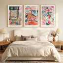 Large Framed Matisse Colorful Canvas Wall Art for Living Room, 3 Piece, 24"W x 36" H x 3Pcs