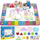 Water Doodle Mat - Kids Painting Writing Doodle Toy Board - Color Doodle Drawing Mat Bring Magic Pens Educational Toys for Age 3 4 5 6 7 8 9 10 11 12 Year Old Girls Boys Age Toddler Gift (Pink)