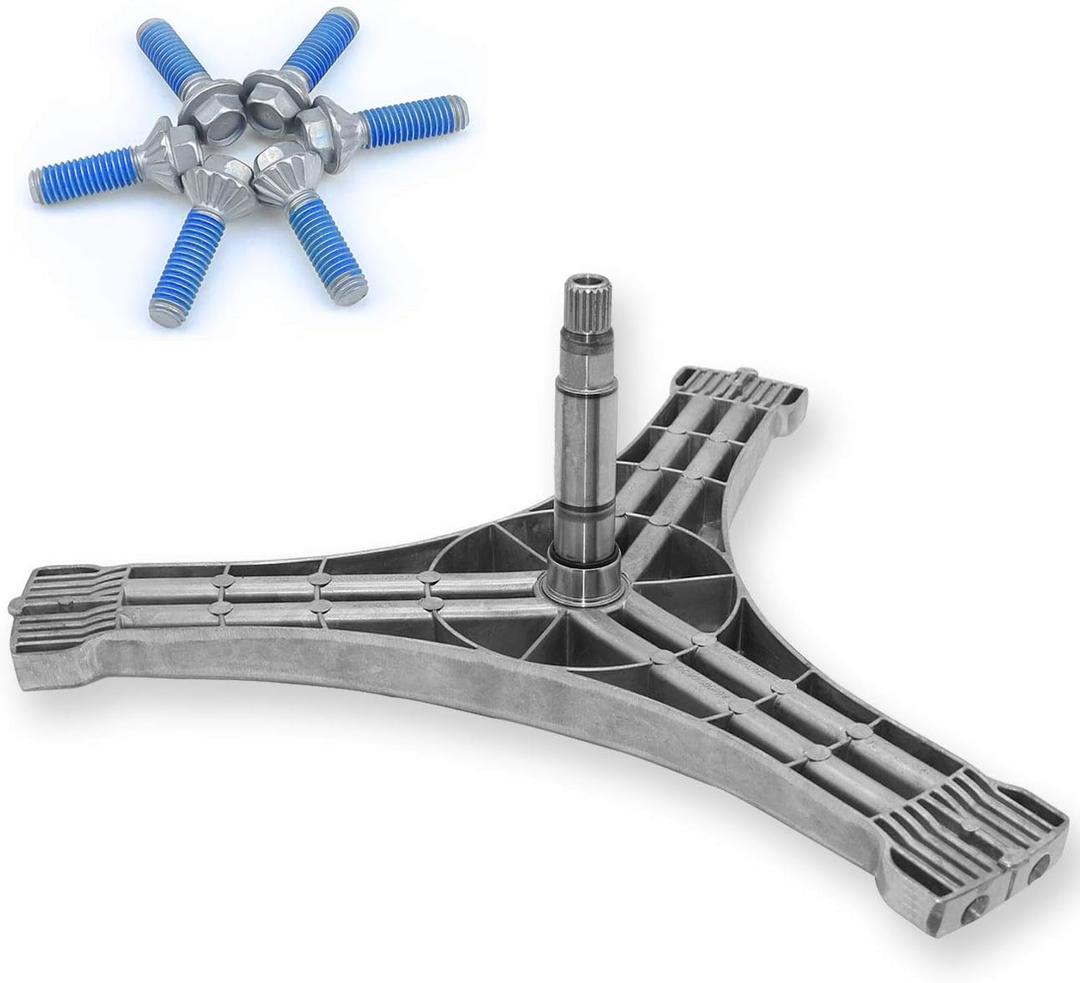 UPGRADED DC97-15491A Washing Machine Flange Shaft Assembly by AMI PARTS Compatible with Samsung Washer - 6 screws (DC60-40137A)
