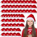 Christmas Hats Bulk for Children - Red Santa Hats Non-Woven Fabric 10.2x15 Inch