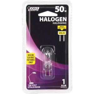 Feit Electric BPQ50T4/JCD/RP 50 Watt T4 JCD Halogen Bulb with Bi-Pin Base, Clear