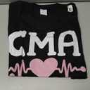 Medical Assistant MA Certified Medical Assistant CMA T-Shirt, Size M, Black