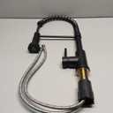 Black Kitchen Faucet with Pull Down Sprayer, High Arc Spring 304 Stainless Steel Commercial Kitchen Sink Faucet,1 or 3 Hole Installation for Farmhouse, RV Camper, Laundry & Utility Sink, Matte Black