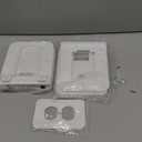 White Wall Outlet Shelf with Cord Storage - Standard Vertical Duplex Organizer for Bathroom Decor, Smart Home, Power Tools, Toothbrush (2 Pack)