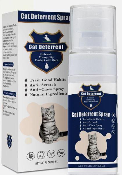 Cat Deterrent Spray - Safe Indoor & Outdoor Deterrent for Furniture Protection, Cat Deterrent Spray - 150